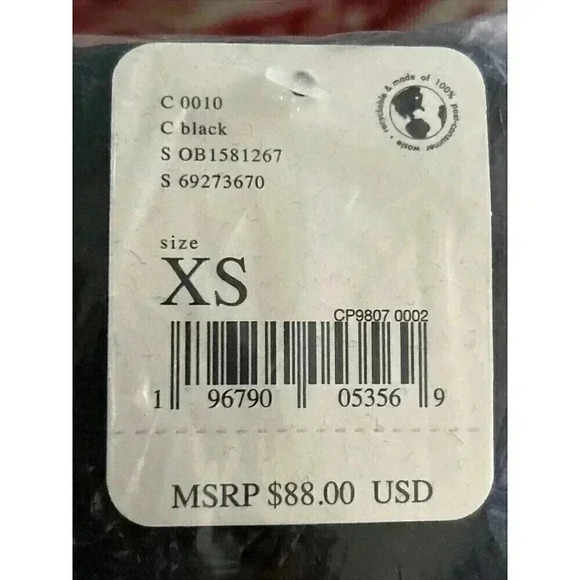 Free People NWT Juicy Long Sleeve Cowl Neck Split Back Thermal Black  New - Picture 9 of 9